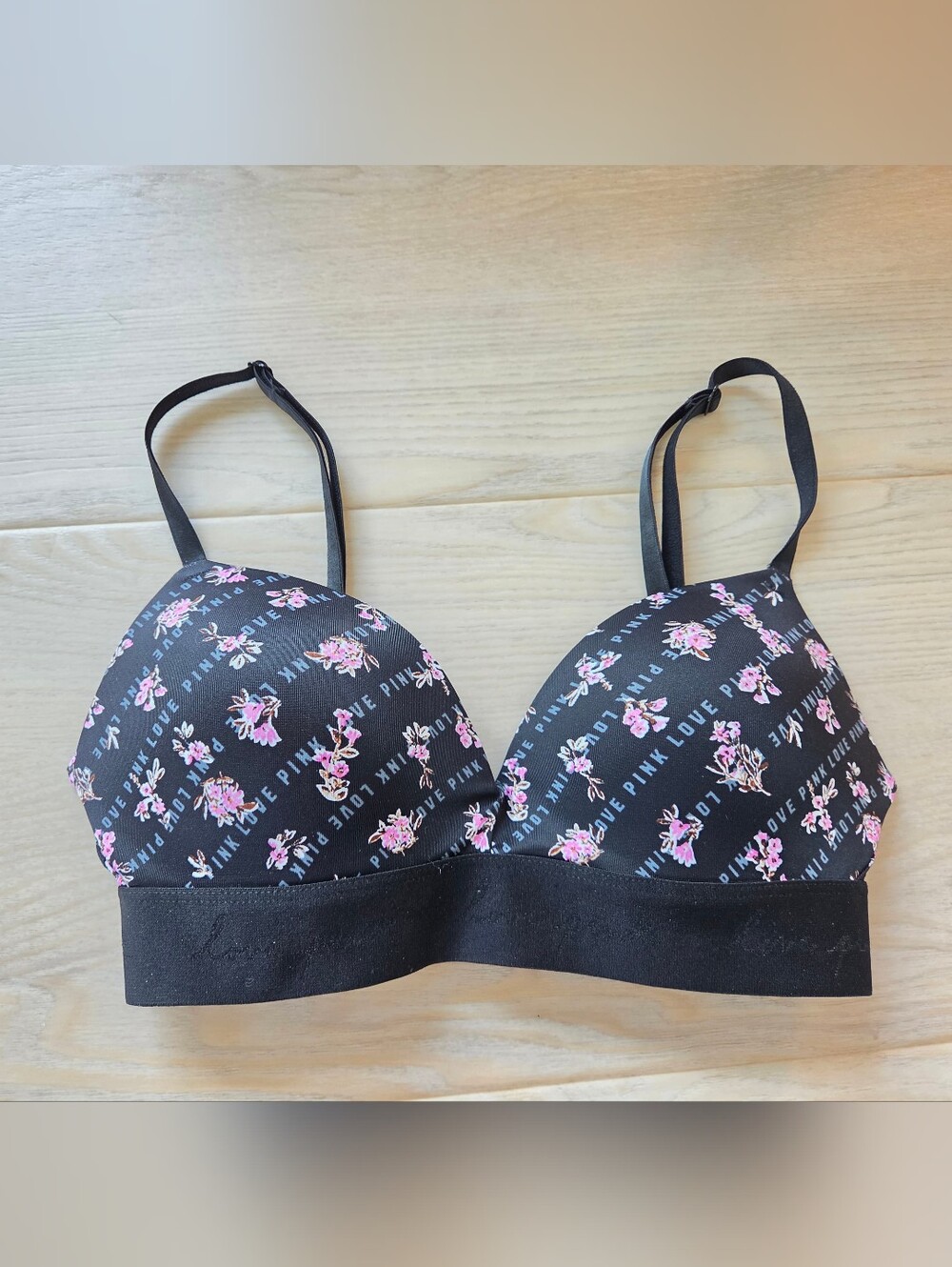 PINK Victoria's Secret Love Floral Wireless Bra